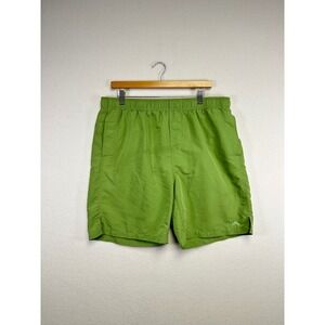 Eastern Mountain Sports Men's Green Athletic Swim Shorts Size L Tropical